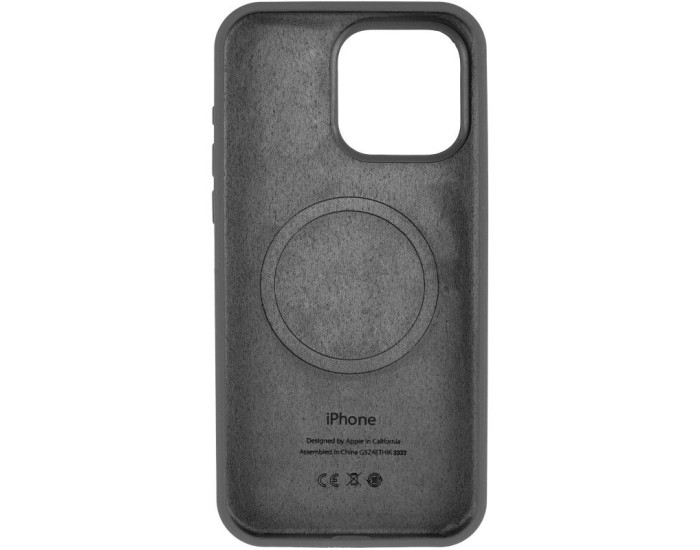 Чехол-силикон оригинал Full Soft Matte with MagSafe iPhone 15 (Серый / Dark Gray)