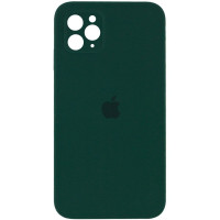 Чехол-силикон оригинал Square Cover Soft Matte Full Camera iPhone 11 Pro Max, Forest green