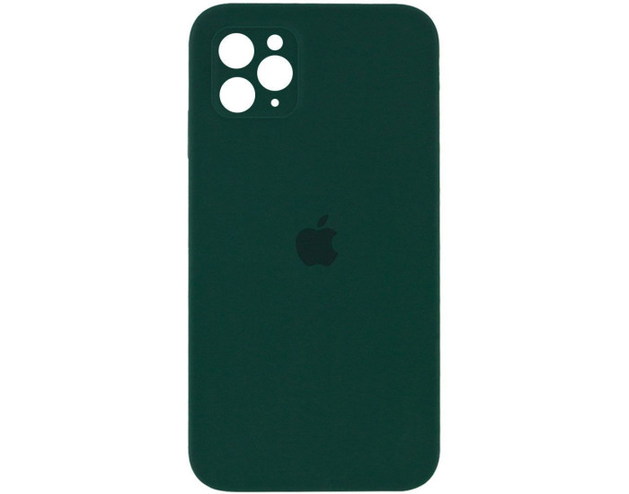 Чехол-силикон оригинал Square Cover Soft Matte Full Camera iPhone 11 Pro Max, Forest green