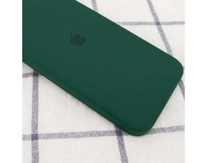 Чехол-силикон оригинал Square Cover Soft Matte Full Camera iPhone 11 Pro Max, Forest green
