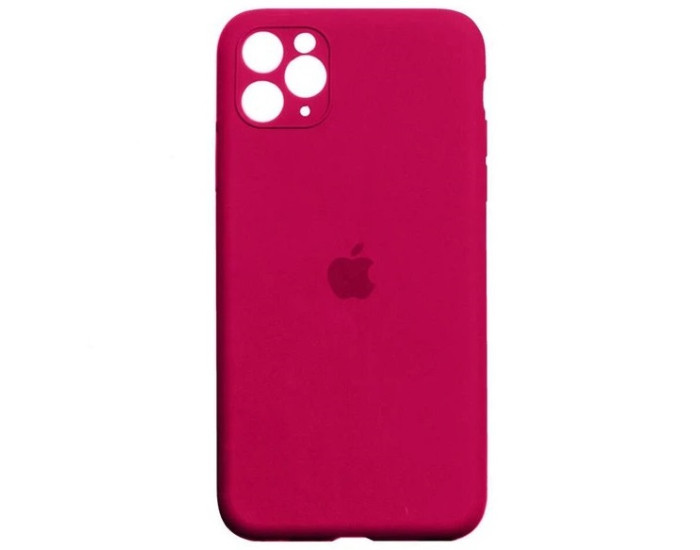 Чехол-силикон оригинал Soft Matte Full Camera iPhone 11 Pro Max, Rose red
