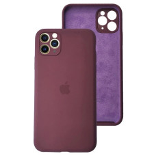 Чехол-силикон оригинал Soft Matte Full Camera iPhone 11 Pro Max, Marsala