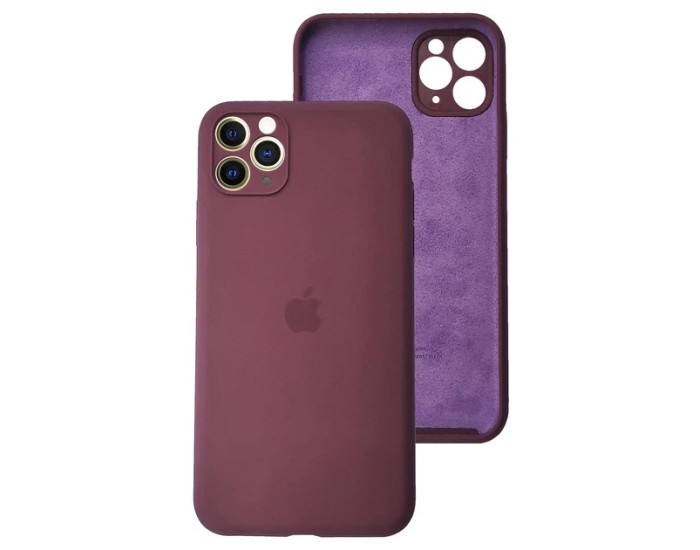 Чехол-силикон оригинал Soft Matte Full Camera iPhone 11 Pro Max, Marsala