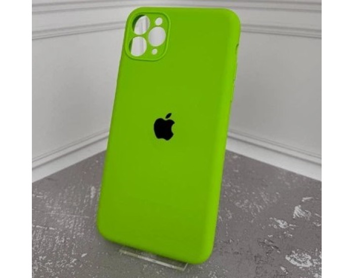 Чехол-силикон оригинал Soft Matte Full Camera iPhone 11 Pro Max, Party green