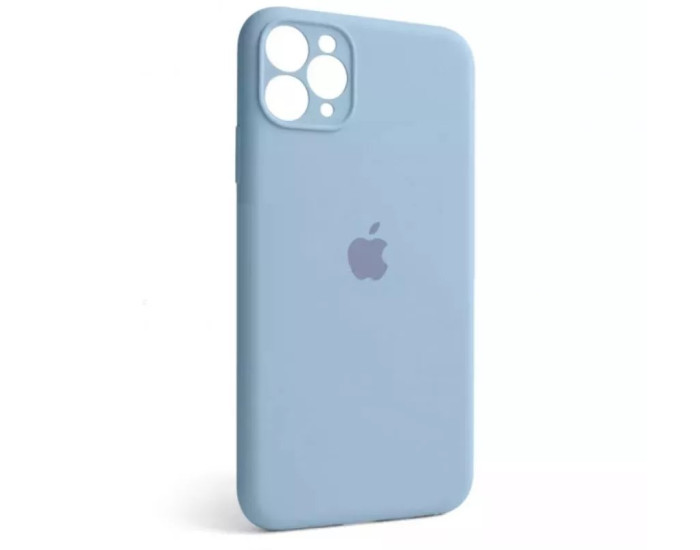 Чехол-силикон оригинал Soft Case Glass iPhone 11 Pro Max, Lite blue