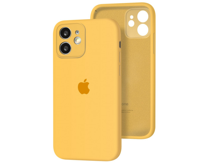 Чехол-силикон оригинал Full Camera Soft Matte iPhone 12 Mini, Yellow