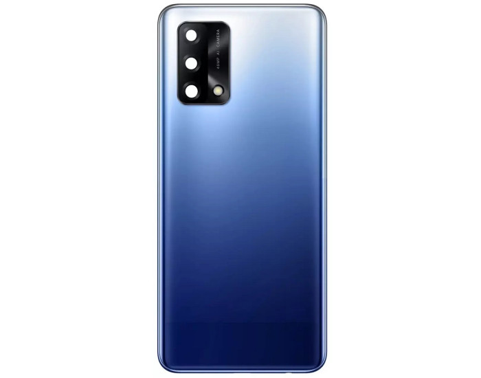 Задняя крышка для Oppo A74 4G, Midnight Blue со стеклом камеры, оригинал
