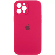 Чехол-силикон оригинал Full Camera Soft Matte iPhone 12 Pro Max, Rose red