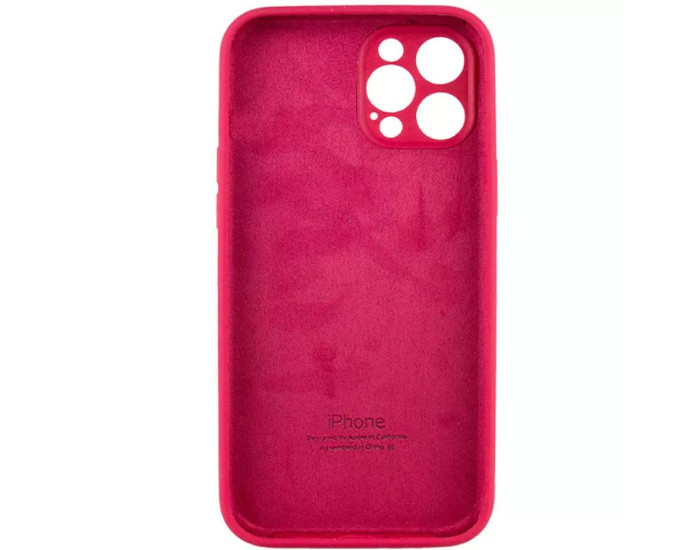 Чехол-силикон оригинал Full Camera Soft Matte iPhone 12 Pro Max, Rose red