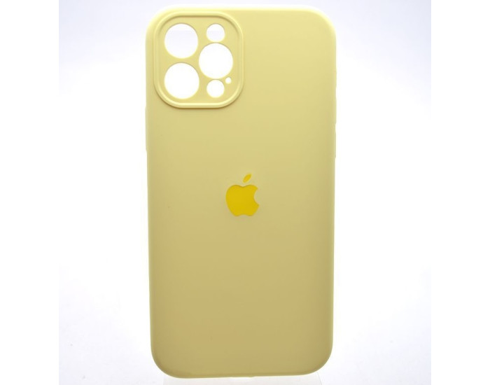 Чехол-силикон оригинал Full Camera Soft Matte iPhone 12 Pro Max, Mellow yellow