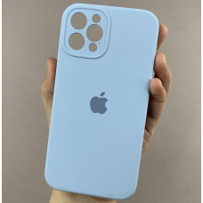 Чехол-силикон оригинал Full Camera Soft Matte iPhone 12 Pro Max, Light blue