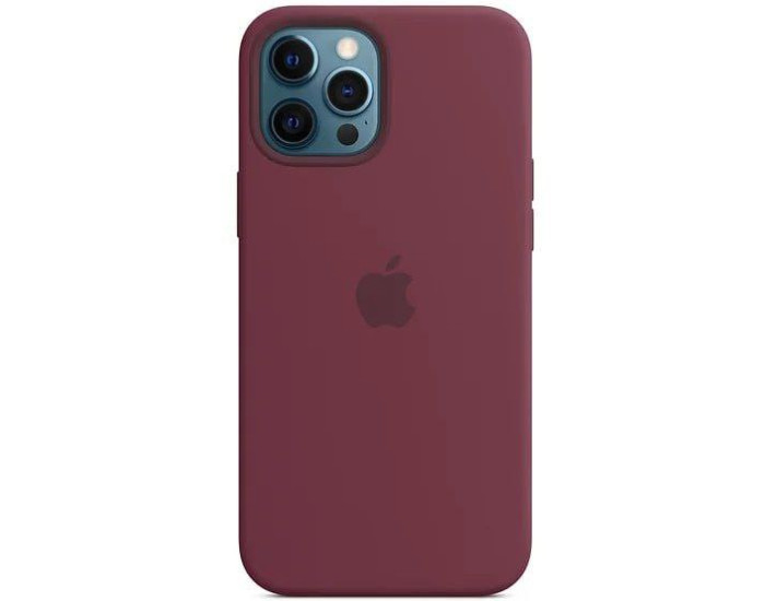 Чехол-силикон оригинал Full Soft Matte Case with MagSafe iPhone 12/12 Pro, сливовый