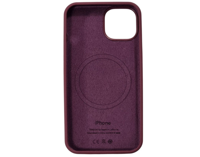 Чехол-силикон оригинал Full Soft Matte Case with MagSafe iPhone 12/12 Pro, сливовый