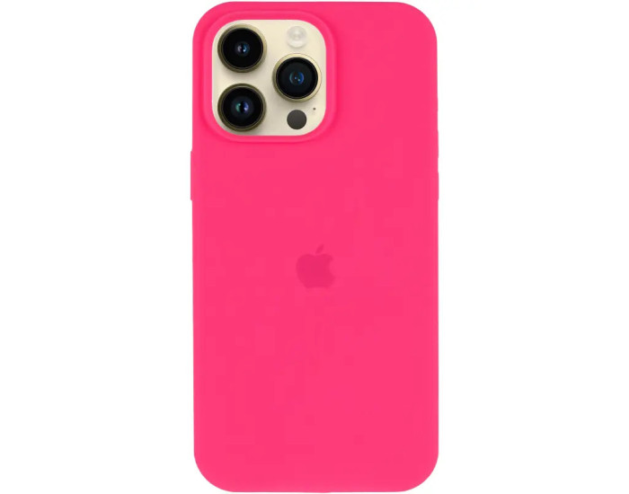 Чехол-силикон оригинал Full Soft Matte Case with MagSafe iPhone 13 Pro Max Ярко-розовый