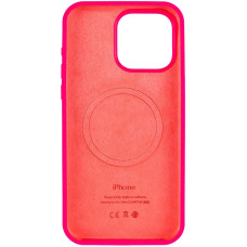 Чехол-силикон оригинал Full Soft Matte with MagSafe iPhone 15 Pro, ярко-розовый 