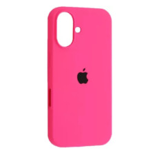 Чехол-силикон оригинал Full Soft Matte with MagSafe iPhone 16, ярко-розовый