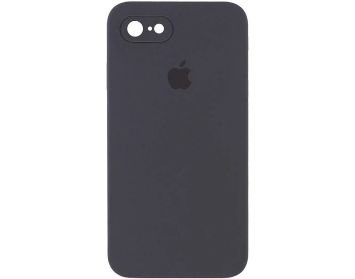 Чехол-силикон оригинал Square Cover Soft Matte Full Camera iPhone 7 Plus /8 Plus, Dark gray