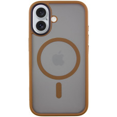 Чехол-силикон Metal Buttons with MagSafe Apple iPhone 16, Золотой