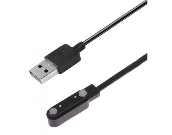 USB Кабель для Smart Watch магнітний (2 pin/7.62 mm) чорний