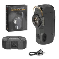 Фонарик Multifunction D50-SMD, Li-Ion акум., індикація заряду, запальничка, ЗУ Type-C black