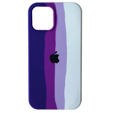 Чехол-силикон оригинал Colorfull Full Cover Soft Matte iPhone 12 Pro Max, Violet/ White (6)