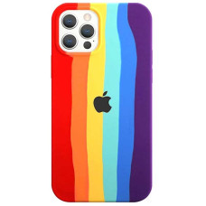 Чехол-силикон оригинал Colorfull Full Cover Soft Matte iPhone 12 Pro Max, Red/Violet