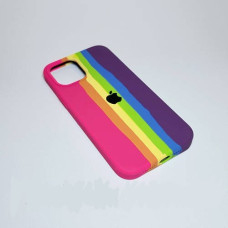 Чехол-силикон оригинал Colorfull Full Cover Soft Matte iPhone 12 Pro Max, Hot Pink/ Violet (7)