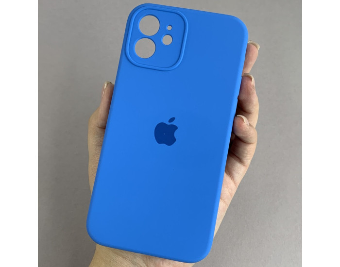 Чехол-силикон оригинал Full Camera Soft Matte iPhone 12 Pro, Capri blue
