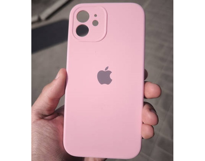 Чехол-силикон оригинал Full Camera Soft Matte iPhone 12, Light pink