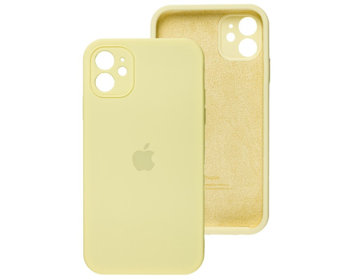 Чехол-силикон оригинал Full Camera Soft Matte iPhone 12, Mellow yellow