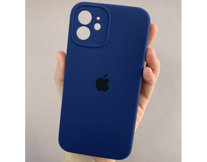 Чехол-силикон оригинал Full Camera Soft Matte iPhone 12, Midnight blue