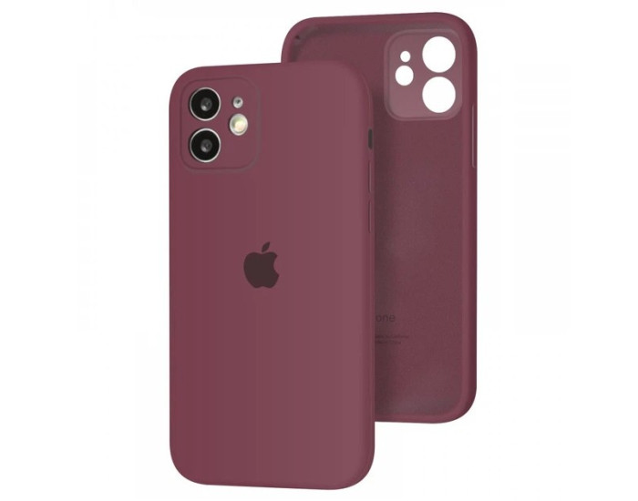 Чехол-силикон оригинал Full Camera Soft Matte iPhone 12, Plum