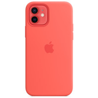 Чехол-силикон оригинал Full Soft Matte Case with MagSafe iPhone 12/12 Pro, Pink citrus