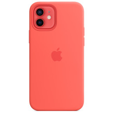 Чехол-силикон оригинал Full Soft Matte Case with MagSafe iPhone 12/12 Pro, Pink citrus