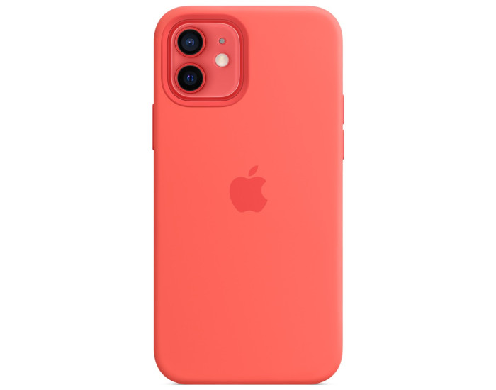 Чехол-силикон оригинал Full Soft Matte Case with MagSafe iPhone 12/12 Pro, Pink citrus