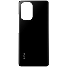 Задня кришка для Xiaomi Poco F3 /Redmi K40, чорна з лого Poco