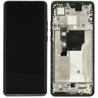 Дисплей з сенсорним екраном (модуль) Motorola XT2307-1 Edge 40 Neo, чорний з рамкою, P-OLED, оригінал