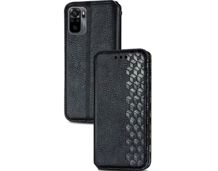 Чохол-книга шкіряний Getman Cubic Xiaomi Redmi Note 10 /Note 10s, чорний