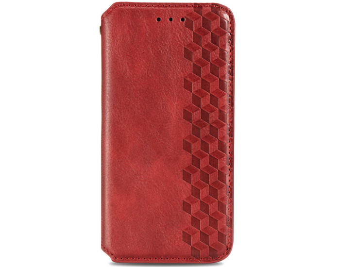 Чохол-книга шкіряний Getman Cubic Xiaomi Redmi Note 10 /Note 10s, червоний