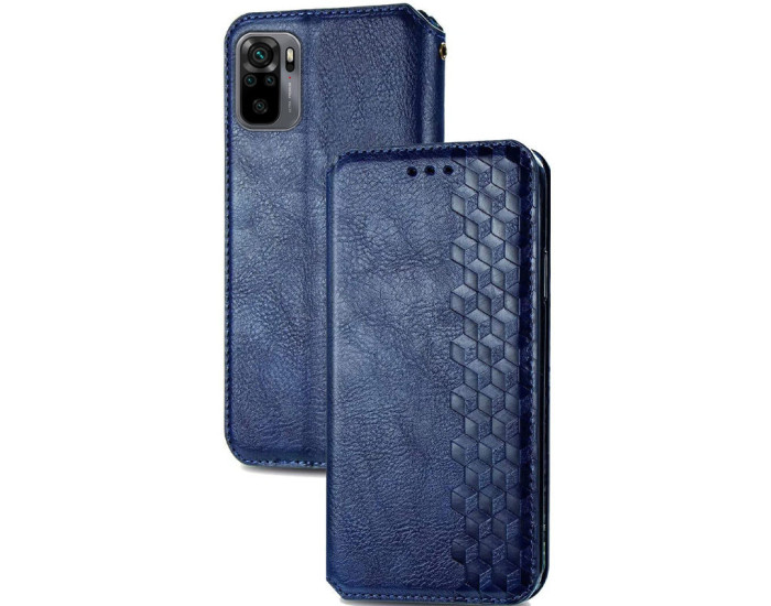 Чохол-книга шкіряний Getman Cubic Xiaomi Redmi Note 10 /Note 10s, синій