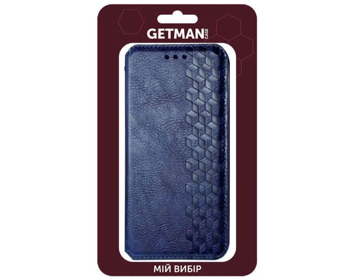Чохол-книга шкіряний Getman Cubic Xiaomi Redmi Note 10 /Note 10s, синій