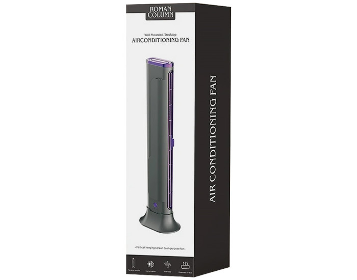 Вентилятор Настільний F3 Tower Fan, 3 speeds 1200 mah, фіолетовий