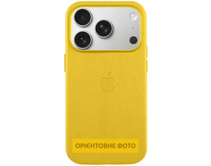 Чохол шкіряний Leather Case MagSafe and Animation iPhone Air, канарково-жовтий