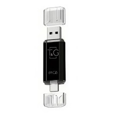 Флешка USB 64Gb T&G Star (USB-A/Type-C) 009, черная