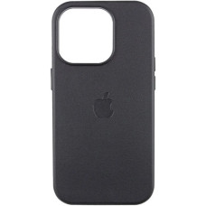 Чехол кожаный Leather Case MagSafe and Animation iPhone 16 Pro, Black
