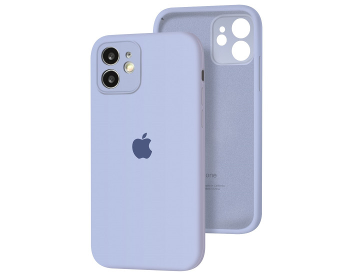 Чехол-силикон оригинал Square Cover Soft Matte Full Camera iPhone 12, Lilac