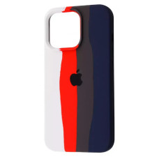 Чехол-силикон оригинал Colorfull Full Cover Soft Matte iPhone 13, White/Black (5)
