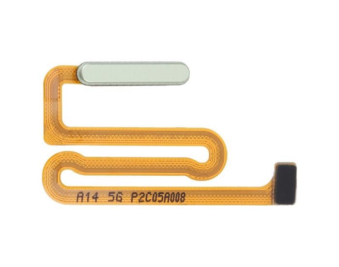 Шлейф для Samsung A14 5G A146 с кнопкой включения, сканер отпечатка пальца (Touch ID) зеленый, оригинал
