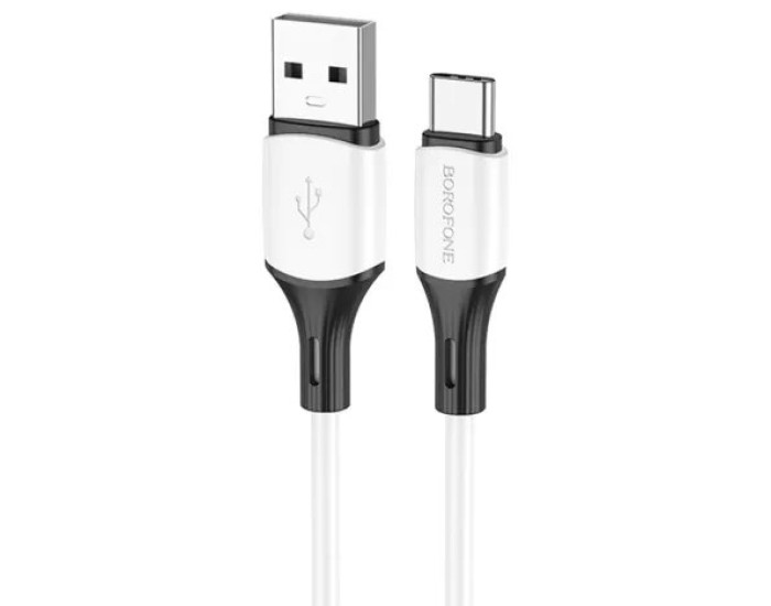 Кабель USB Borofone BX79 Silicone Charging USB to Type-C (2.4A/1m) White