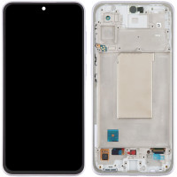 Дисплей з сенсорним екраном (модуль) Samsung A366 Galaxy A36, чорний з рамкою фіолетовою, оригінал